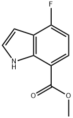 4-フルオロ-1H-インドール-7-カルボン酸メチル 化学構造式