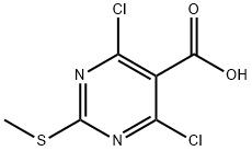 4,6-DICHLORO-2-(METHYLTHIO)PYRIMIDINE-5-CARBOXYLIC ACID Struktur
