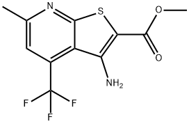 methyl 3-amino-6-methyl-4-(trifluoromethyl)thieno[2,3-b]pyridine-2-carboxylate,313379-68-9,结构式