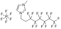 1H-Imidazolium, 1-methyl-3-(3,3,4,4,5,5,6,6,7,7,8,8,8-tridecafluorooctyl)-, hexafluorophosphate(1-) (1:1) Struktur