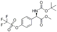 Methyl (2R)-2-{[(tert-butoxy)carbonyl]amino}-2-{4-[(trifluoromethane)sulfonyloxy]phenyl}acetate Struktur