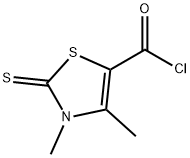 5-Thiazolecarbonyl chloride, 2,3-dihydro-3,4-dimethyl-2-thioxo- (9CI) 化学構造式