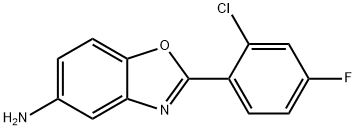 2-(2-CHLORO-4-FLUOROPHENYL)-1,3-BENZOXAZOL-5-AMINE,313527-40-1,结构式