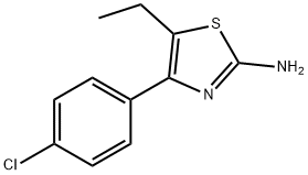 [4-(4-氯苯基)-5-乙基-噻唑-2-基]胺 结构式