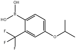 4-异丙氧基-2-三氟甲基苯硼酸,313545-40-3,结构式