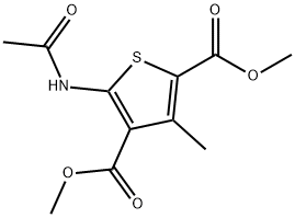 5-乙酰氨基-3-甲基噻吩-2,4-二甲酸二甲酯, 313552-58-8, 结构式