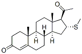 16A-(METHYLTHIO)PROGESTERONE Structure