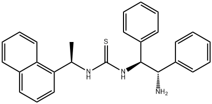 N-[(1S,2S)-2-氨基-1,2-二苯基乙基]-N'-[(R)-1-1-萘乙基]硫脲,313695-70-4,结构式