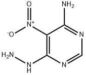 6-hydrazinyl-5-nitro-pyrimidin-4-amine Struktur