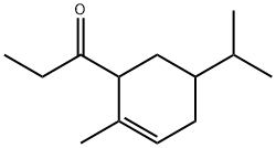 1-(p-メンタ-6(1)-エン-2-イル)-1-プロパノン 化学構造式