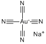 sodium tetrakis(cyano-C)aurate Struktur