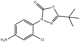 3-(4-amino-2-chlorophenyl)-5-(1,1-dimethylethyl-1,3,4-oxadiazol-2(3H)-one,31399-84-5,结构式