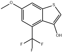 Benzobthiophene-3-ol, 6-methoxy-4-(trifluoromethyl)- Struktur
