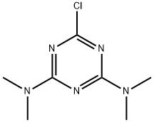 N,N,N',N'-テトラメチル-6-クロロ-1,3,5-トリアジン-2,4-ジアミン 化学構造式