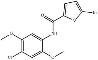 5-ブロモ-N-(4-クロロ-2,5-ジメトキシフェニル)-2-フルアミド 化学構造式