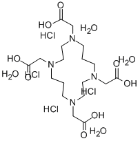 1,4,8,11-四氮杂环十四烷-1,4,8,11-四乙酸四盐酸盐水合物,314041-07-1,结构式