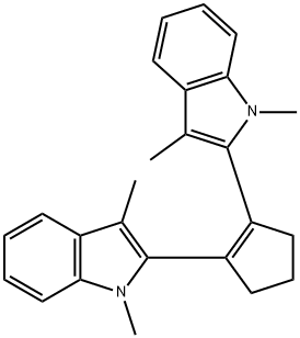 1,2-BIS(1,3-DIMETHYL-1H-INDOL-2-YL)CYCLOPENT-1-ENE Struktur