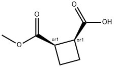 (1R,2S)-rel-1,2-Cyclobutanedicarboxylic acid, 1-Methyl ester,31420-52-7,结构式