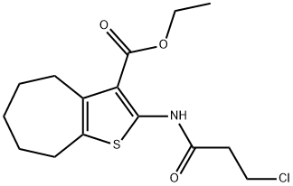 4H-CYCLOHEPTA[B]THIOPHENE-3-CARBOXYLIC ACID, 2-[(3-CHLORO-1-OXOPROPYL)AMINO]-5,6,7,8-TETRAHYDRO-, ETHYL ESTER