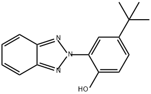 2-(5-tert-ブチル-2-ヒドロキシフェニル)ベンゾトリアゾール 化学構造式