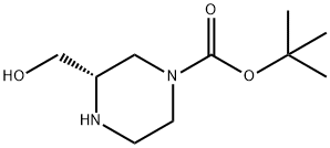 (S)-1-Boc-3-hydroxymethyl-piperazine 化学構造式