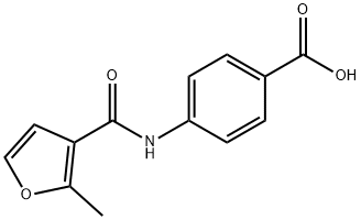 4-(2-甲基呋喃-3-甲酰胺基)苯甲酸, 314746-09-3, 结构式