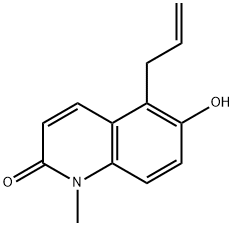 2(1H)-Quinolinone, 6-hydroxy-1-methyl-5-(2-propenyl)- (9CI) 结构式