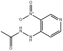 4-(N'-Acetylhydrazino)-3-nitropyridine, Acetic acid N'-(3-nitropyridin-4-yl)hydrazide 化学構造式