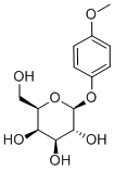 4-メトキシフェニル β-D-ガラクトピラノシド 化学構造式