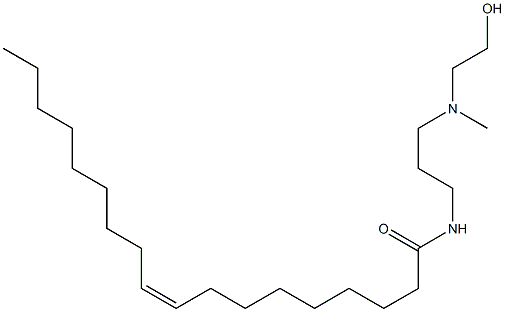 N-[3-[(2-hydroxyethyl)methylamino]propyl]-, (Z)-9-Octadecenamide 9-Octadecenamide,N-[3-[(2-hydroxyethyl)methylamino]propyl]-,(Z)- 化学構造式