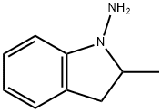2,3-ジヒドロ-2-メチル-1H-インドール-1-アミン 化学構造式