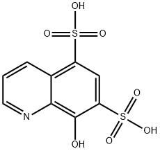 8-ヒドロキシ-5,7-キノリンジスルホン酸 化学構造式