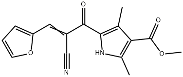 1H-Pyrrole-3-carboxylicacid,5-[2-cyano-3-(2-furanyl)-1-oxo-2-propenyl]-2,4-dimethyl-,methylester(9CI)|