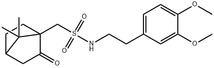 N-(3,4-二甲氧基苯乙基)-N-(7,7-二甲基-2-氧代双环[2.2.1]庚烷-1-基)甲磺酰胺, 315696-99-2, 结构式