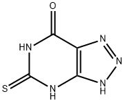 1,4,5,6-テトラヒドロ-5-チオキソ-7H-1,2,3-トリアゾロ[4,5-d]ピリミジン-7-オン 化学構造式