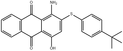 1-Amino-2-[[4-(1,1-dimethylethyl)phenyl]thio]-4-hydroxy-9,10-anthracenedione 结构式