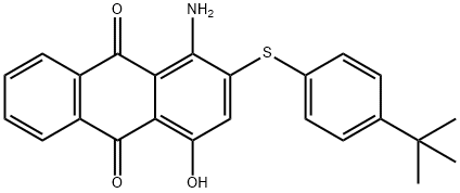 1-Amino-2-[[4-(1,1-dimethylethyl)phenyl]thio]-4-hydroxy-9,10-anthracenedione,31571-94-5,结构式