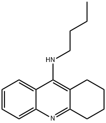 N-ブチル-1,2,3,4-テトラヒドロ-9-アクリジンアミン 化学構造式