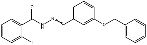 N'-[3-(benzyloxy)benzylidene]-2-iodobenzohydrazide 结构式