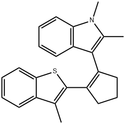 1,2-DIMETHYL-3-[2-(3-METHYL-BENZO[B]THIOPHEN-2-YL)-CYCLOPENT-1-ENYL]-1H-INDOLE 结构式