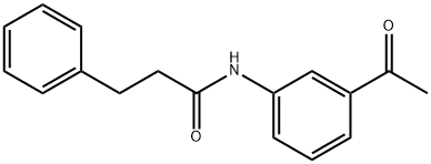 N-(3-乙酰基苯基)-3-苯基丙酰胺 结构式