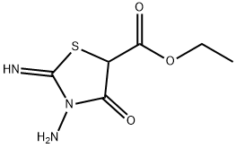 5-Thiazolidinecarboxylicacid,3-amino-2-imino-4-oxo-,ethylester(9CI) Structure