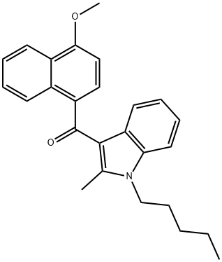 2-Methyl-1-pentyl-3-(4-Methoxynaphthoyl)indole Struktur