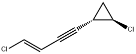 Cyclopropane, 1-chloro-2-[(3E)-4-chloro-3-buten-1-ynyl]-, (1R,2S)- (9CI) Structure