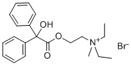 ammonium,diethyl(2-hydroxyethyl)methyl-,bromide,benzilate(ester) Structure