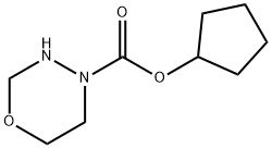 4H-1,3,4-Oxadiazine-4-carboxylicacid,tetrahydro-,cyclopentylester(9CI) Structure