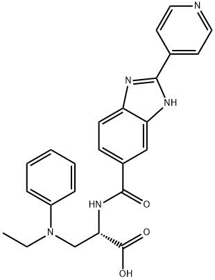 L-Alanine, 3-(ethylphenylaMino)-N-[[2-(4-pyridinyl)-1H-benziMidazol-6-yl]carbonyl]- 结构式