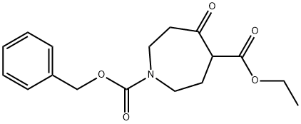 5-オキソアゼパン-1,4-二カルボン酸1-ベンジル4-エチル 化学構造式