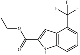 4-(トリフルオロメチル)-1H-インドール-2-カルボン酸エチル 化学構造式