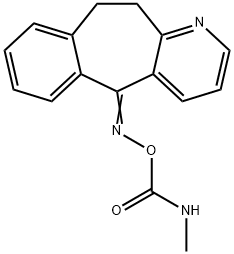 10,11-Dihydro-5-[[(methylcarbamoyl)oxy]imino]-5H-benzo[4,5]cyclohepta[1,2-b]pyridine Struktur